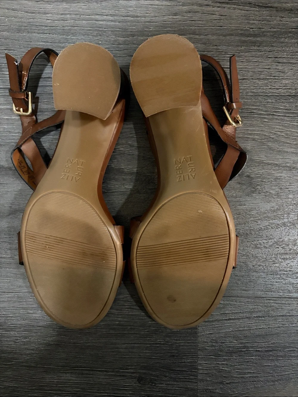 Allure Tan Leather Crisscross Strap Sandals